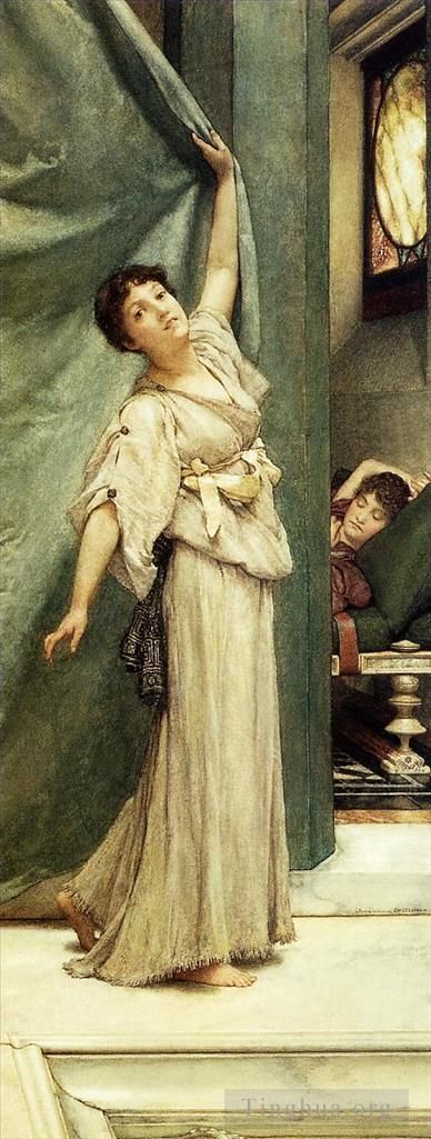 Sir Lawrence Alma-Tadema Peinture à l'huile - Sommeil de midi