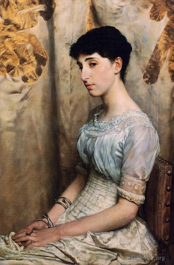 Sir Lawrence Alma-Tadema Peinture à l'huile - Mlle Alice Lewis