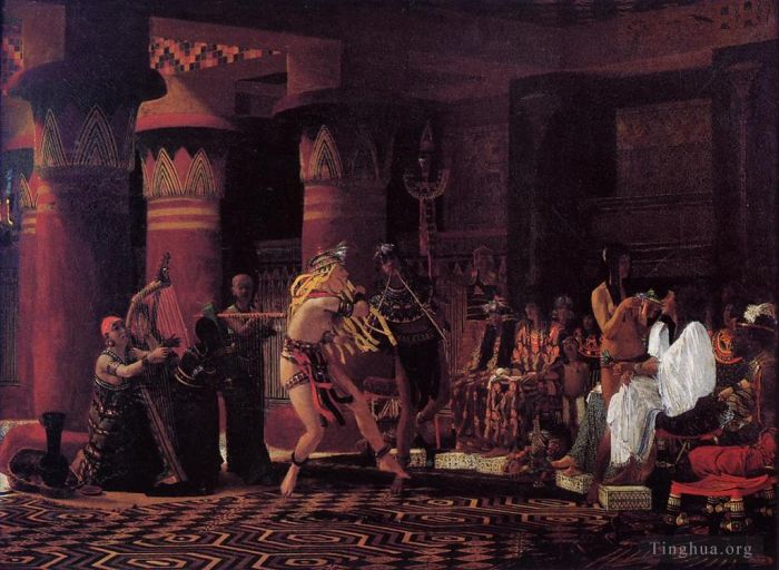 Sir Lawrence Alma-Tadema Peinture à l'huile - Passe-temps dans l’ancienne Egyupe il y a 300 ans