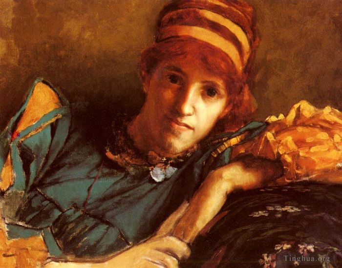 Sir Lawrence Alma-Tadema Peinture à l'huile - Portrait de Mlle Laura Theresa Epps