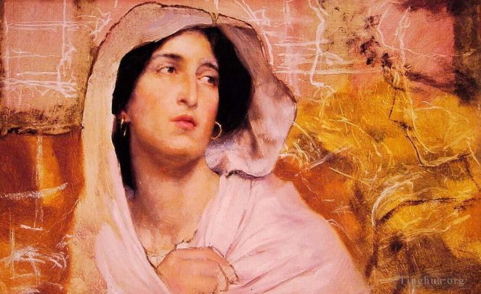 Sir Lawrence Alma-Tadema Peinture à l'huile - Portrait d'une femme