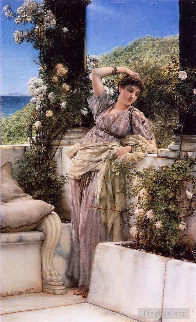 Sir Lawrence Alma-Tadema Peinture à l'huile - Rose de toutes les roses2