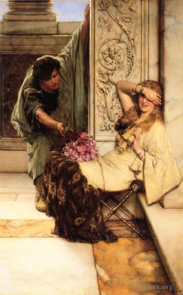 Sir Lawrence Alma-Tadema Peinture à l'huile - Timide