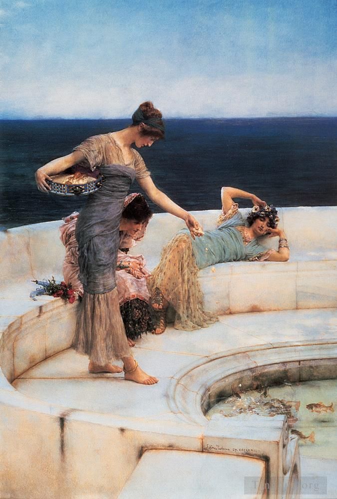 Sir Lawrence Alma-Tadema Peinture à l'huile - Favoris Argent