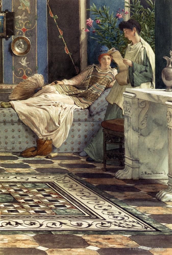 Sir Lawrence Alma-Tadema Peinture à l'huile - Sir Lawrence d'un absent
