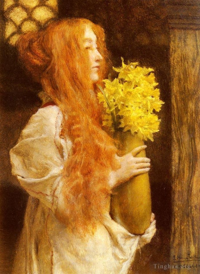 Sir Lawrence Alma-Tadema Peinture à l'huile - Fleurs de printemps
