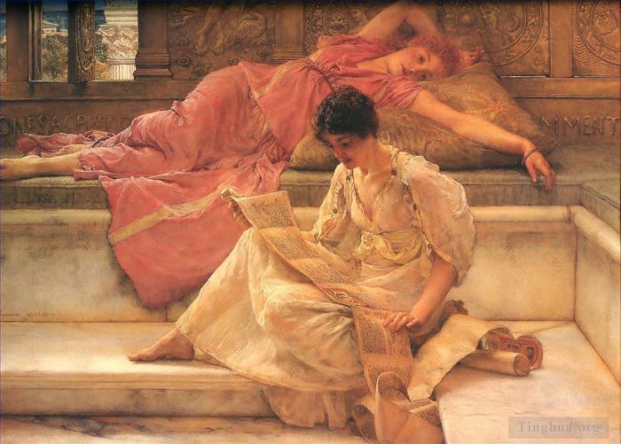 Sir Lawrence Alma-Tadema Peinture à l'huile - Le poète préféré
