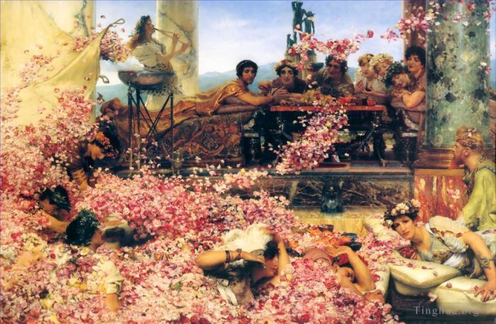 Sir Lawrence Alma-Tadema Peinture à l'huile - Les roses d'Héliogabale