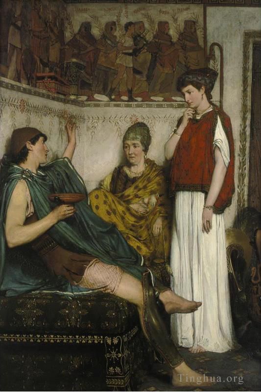 Sir Lawrence Alma-Tadema Peinture à l'huile - Le soldat de Marathon