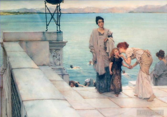 Sir Lawrence Alma-Tadema Peinture à l'huile - Un bisou