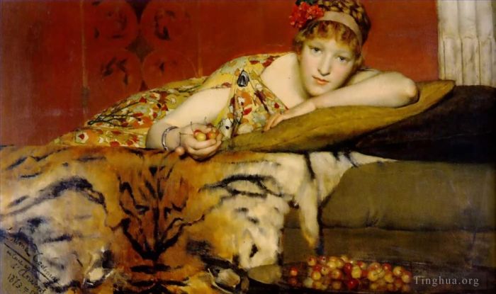 Sir Lawrence Alma-Tadema Peinture à l'huile - Cerises