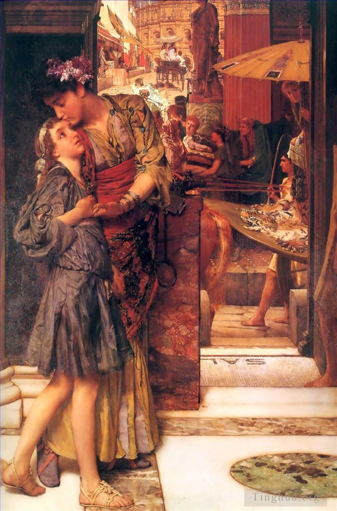 Sir Lawrence Alma-Tadema Peinture à l'huile - Le baiser d'adieu