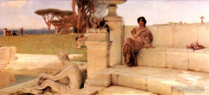 Sir Lawrence Alma-Tadema Peinture à l'huile - La voix du printemps