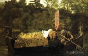 Sophie Gengembre Anderson œuvres - Elaine ou La Lily Maid d'Astolat 1870