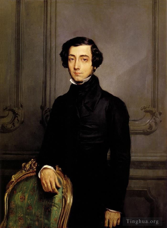 Théodore Chassériau Peinture à l'huile - Portrait d'Alexis de Toqueville 1850