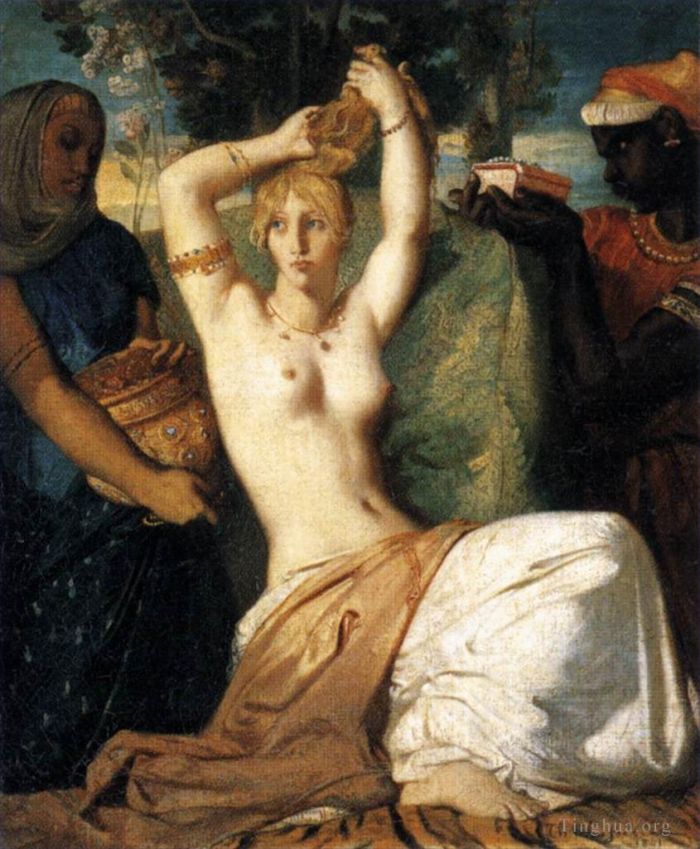 Théodore Chassériau Peinture à l'huile - Les toilettes d'Esther