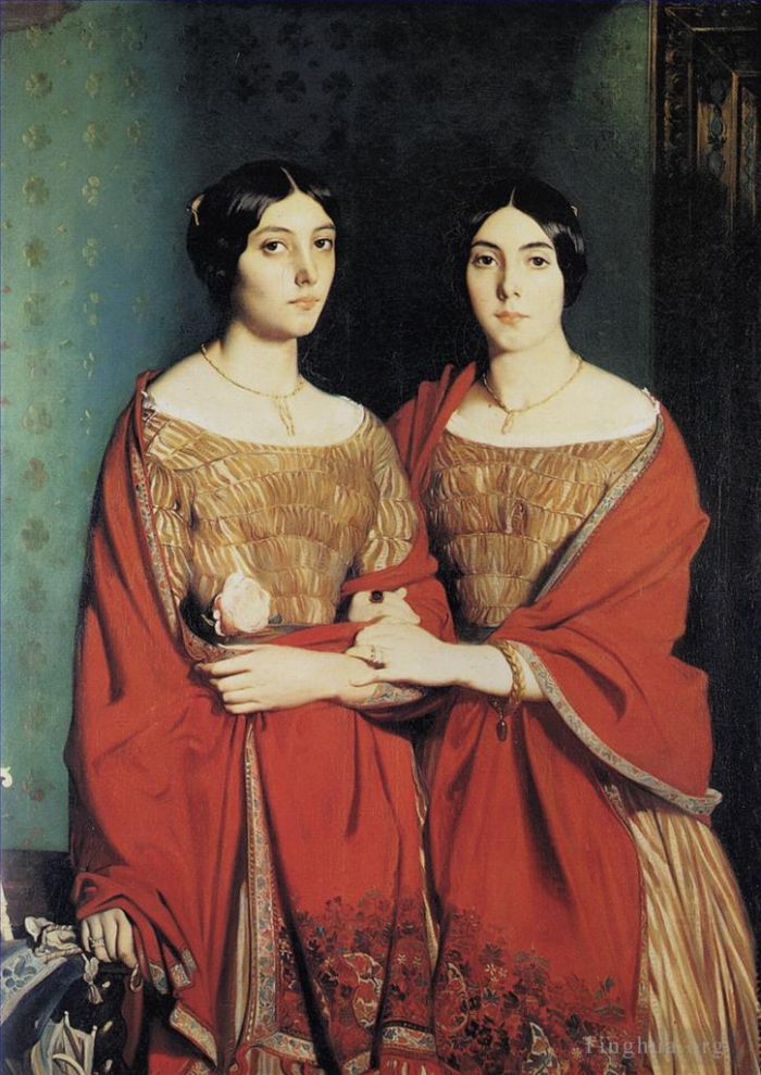 Théodore Chassériau Peinture à l'huile - Les deux sœurs