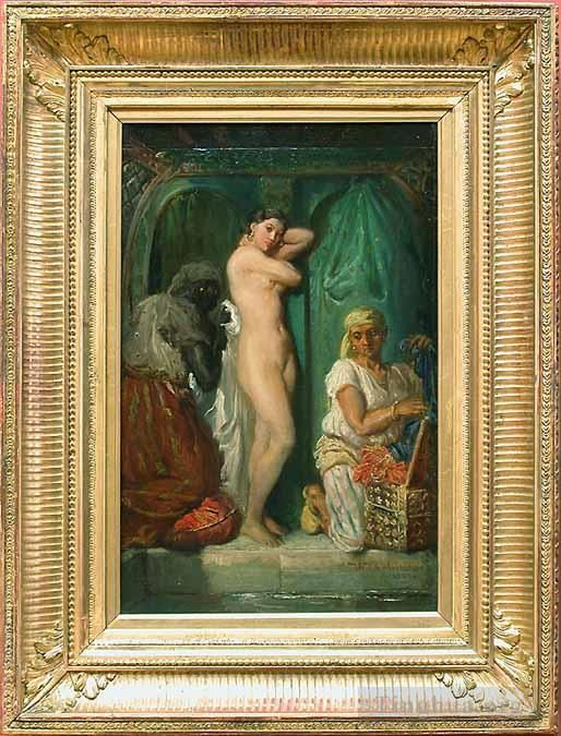 Théodore Chassériau Peinture à l'huile - Un bain au sérail