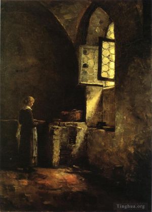 Theodore Clement Steele œuvres - Un coin dans l'ancienne cuisine du cloître de Mittenheim Impressionniste