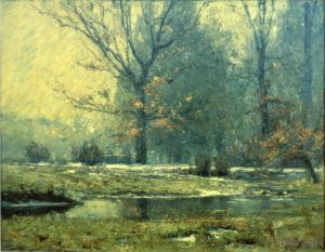Theodore Clement Steele œuvres - Ruisseau en hiver