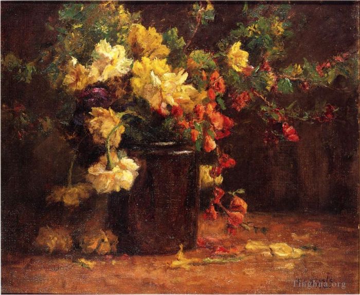 Theodore Clement Steele Peinture à l'huile - June Glory 192Fleur impressionniste