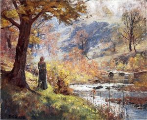 Theodore Clement Steele œuvres - Matin au bord du ruisseau