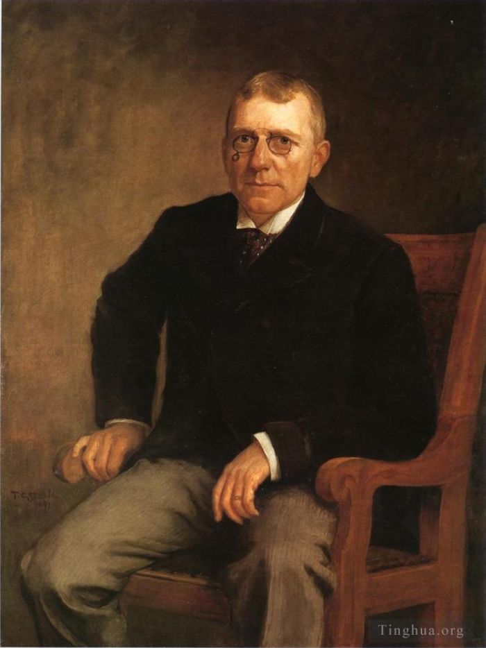 Theodore Clement Steele Peinture à l'huile - Portrait de James Whitcomb Riley