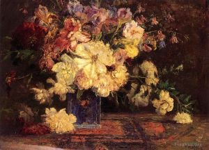 Theodore Clement Steele œuvres - Nature morte aux pivoines Fleur impressionniste