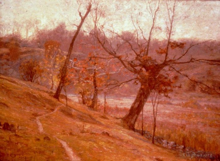 Theodore Clement Steele Peinture à l'huile - La floraison du raisin 1893