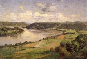 Theodore Clement Steele œuvres - La rivière Ohio depuis le College Campus Honover