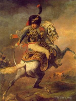 Théodore Géricault œuvres - Un officier chargeant MHA