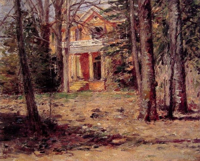 Theodore Robinson Peinture à l'huile - Maison en Virginie