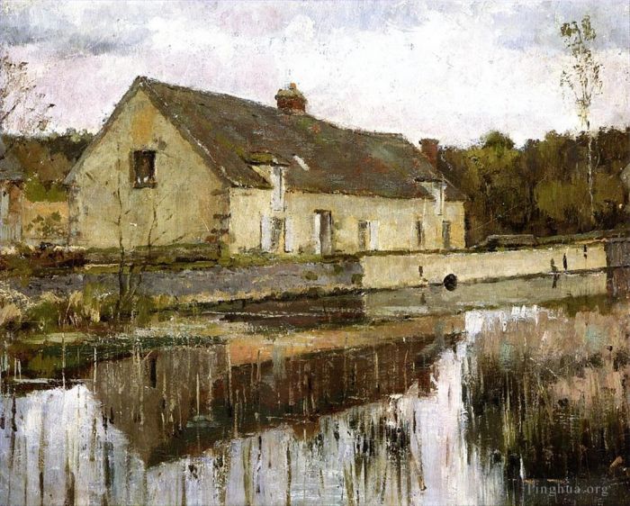 Theodore Robinson Peinture à l'huile - Sur le canal