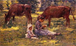 Theodore Robinson œuvres - Regarder les vaches