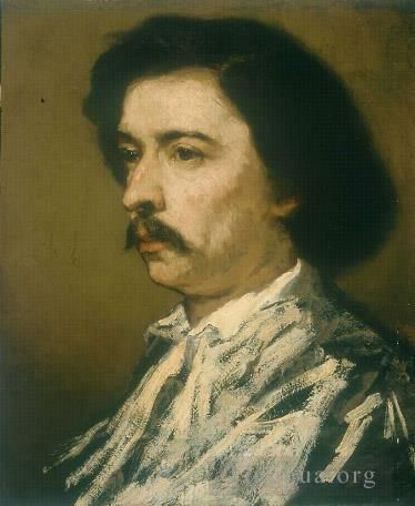 Thomas Couture Peinture à l'huile - Portrait de l'artiste