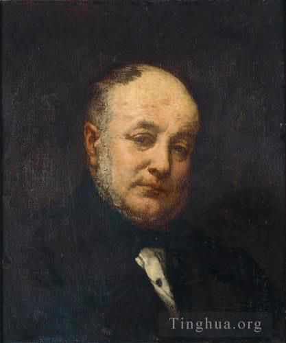 Thomas Couture Peinture à l'huile - Portrait de l'architecte Emile Gilbert