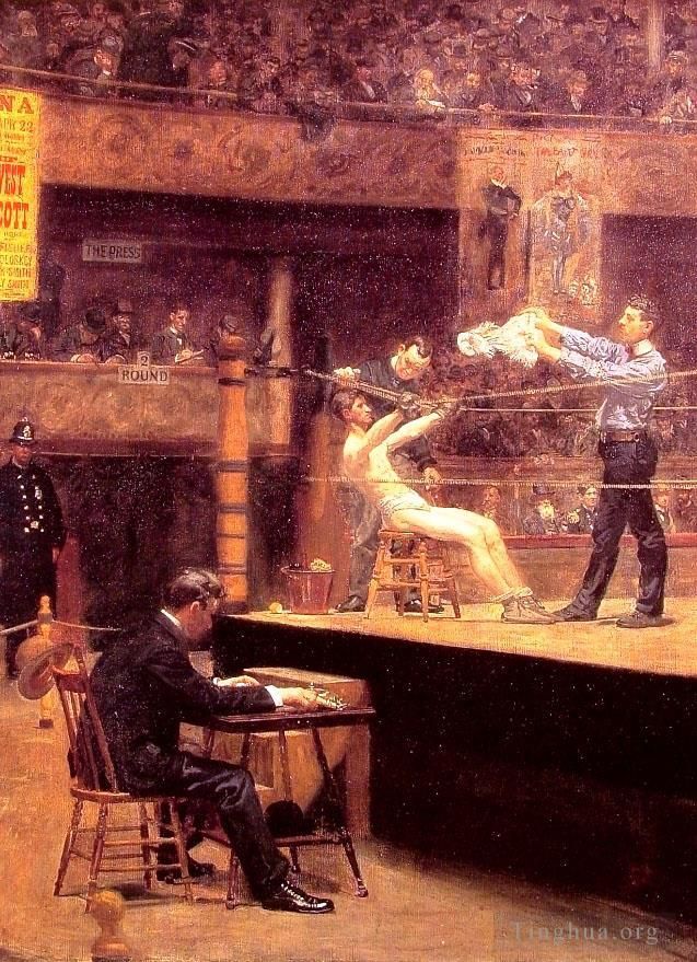 Thomas Cowperthwait Eakins Peinture à l'huile - Entre les tours