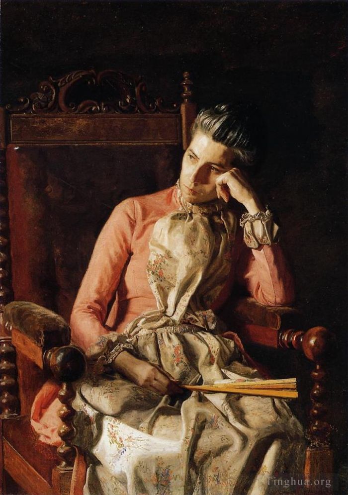 Thomas Cowperthwait Eakins Peinture à l'huile - Portrait d'Amelia C Van Buren