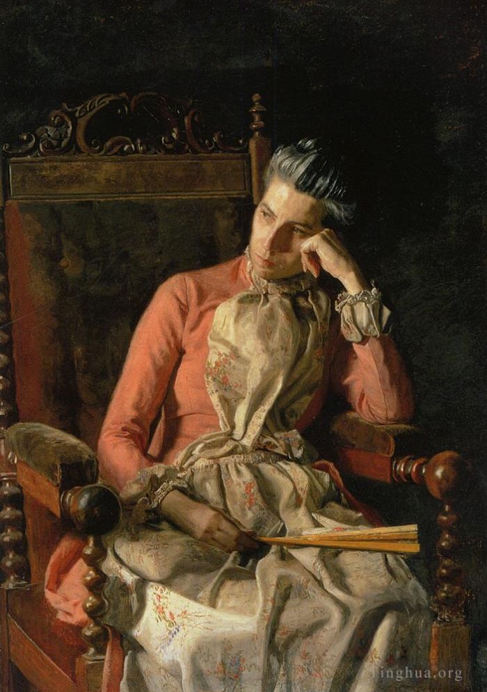 Thomas Cowperthwait Eakins Peinture à l'huile - Portrait d'Amélia Van Buren