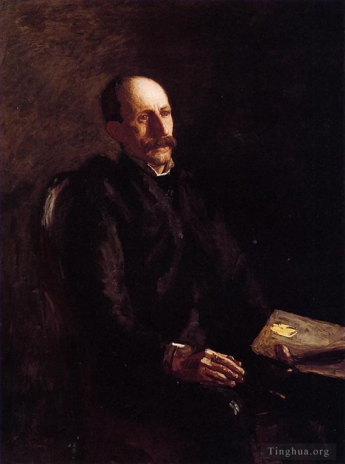 Thomas Cowperthwait Eakins Peinture à l'huile - Portrait de Charles Linford l'artiste