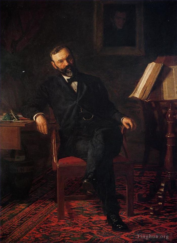 Thomas Cowperthwait Eakins Peinture à l'huile - Portrait du Dr John H. Brinton