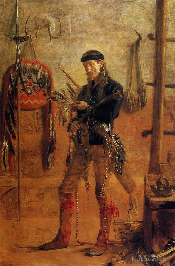 Thomas Cowperthwait Eakins Peinture à l'huile - Portrait de Frank Hamilton Cushing