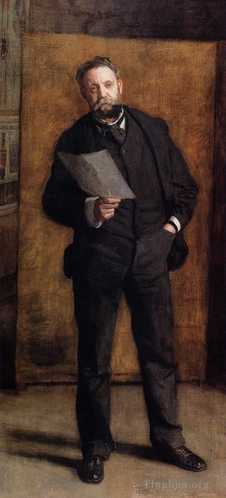 Thomas Cowperthwait Eakins Peinture à l'huile - Portrait de Leslie W. Miller