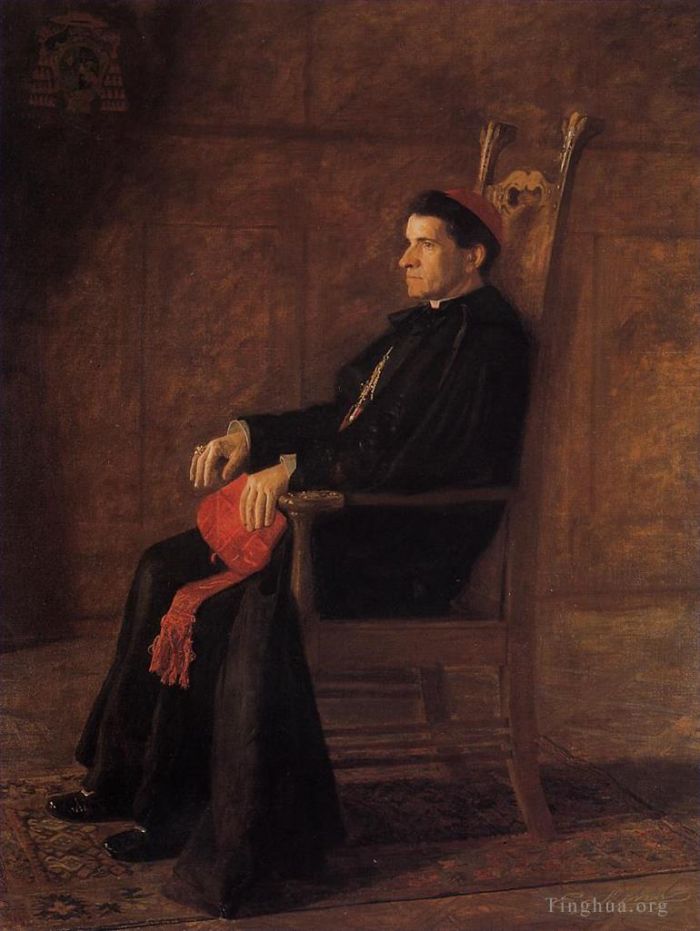 Thomas Cowperthwait Eakins Peinture à l'huile - Portrait du cardinal Sebastiano Martinelli