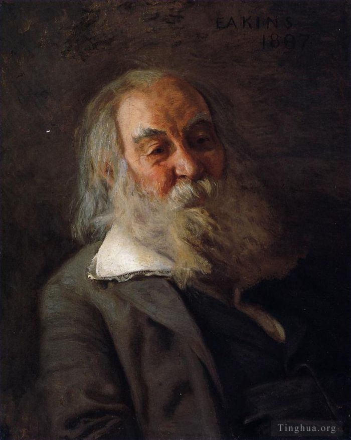 Thomas Cowperthwait Eakins Peinture à l'huile - Portrait de Walt Whitman