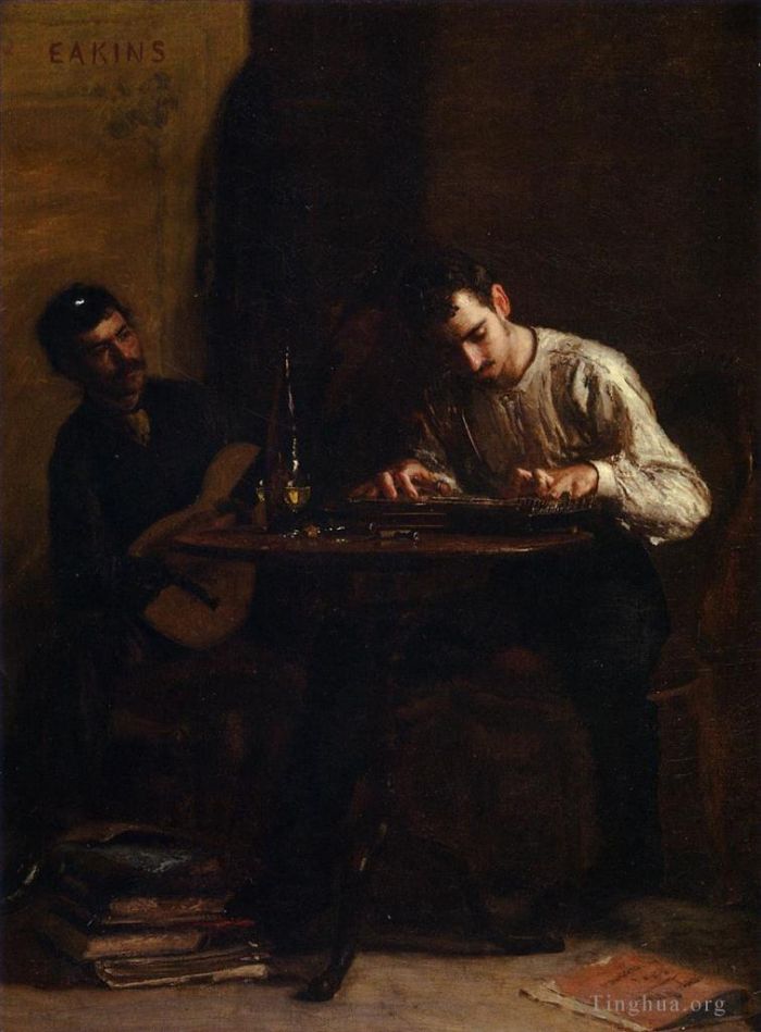 Thomas Cowperthwait Eakins Peinture à l'huile - Des professionnels en répétition