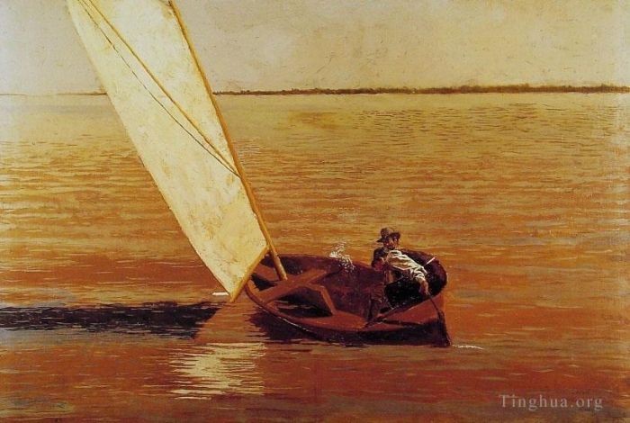 Thomas Cowperthwait Eakins Peinture à l'huile - Voile