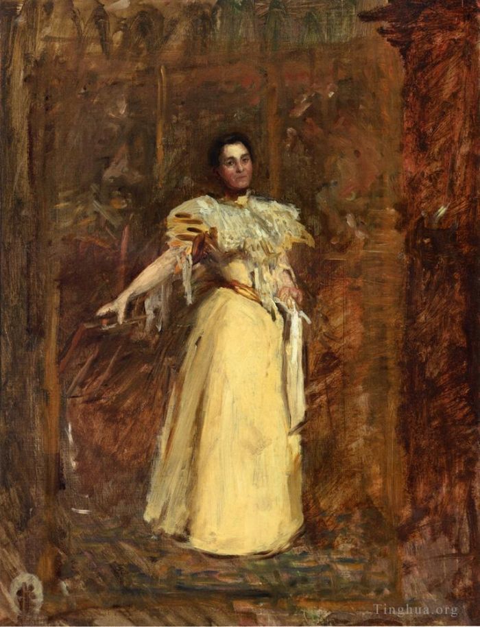 Thomas Cowperthwait Eakins Peinture à l'huile - Etude pour Le Portrait de Miss Emily Sartain