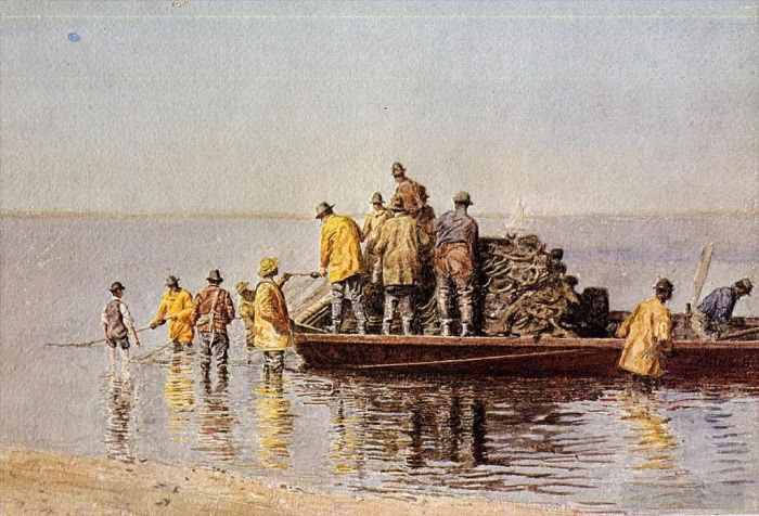 Thomas Cowperthwait Eakins Peinture à l'huile - Prendre le Net
