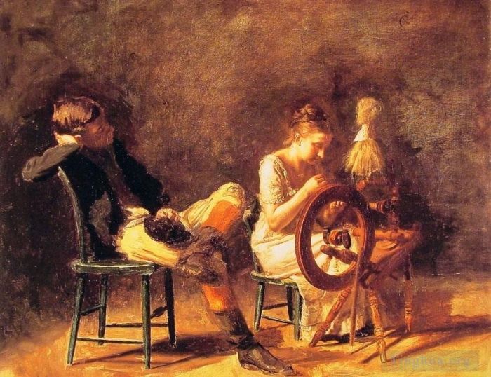 Thomas Cowperthwait Eakins Peinture à l'huile - La cour